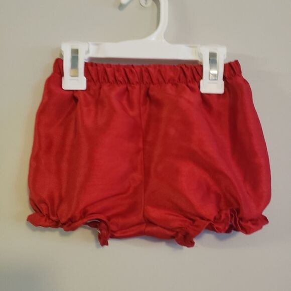 ASHLEY ANN RED BLOOMERS SHORTS SIZE 6-9 Months - Picture 1 of 3